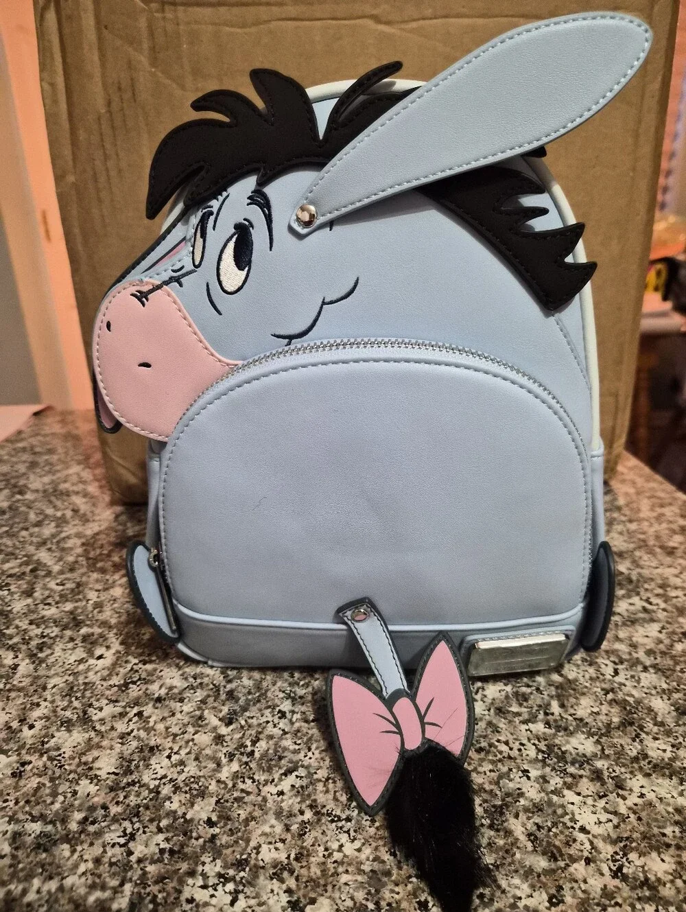 Loungefly Eeyore Backpack with Pink Bow Accent